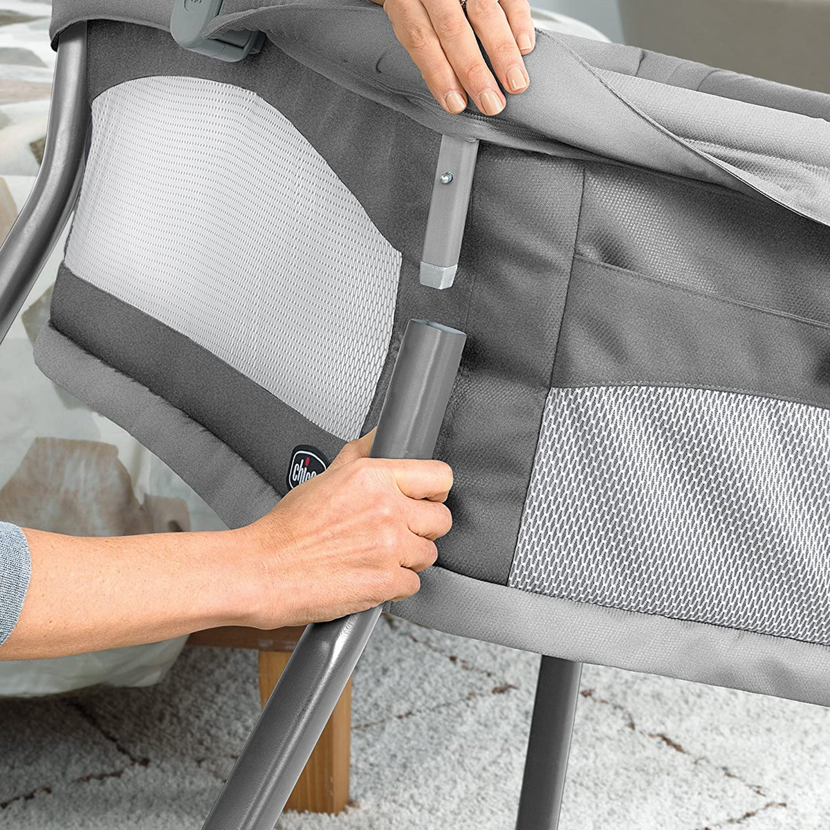 Chicco 05079670080070 LullaGo Nest Portable Travel Bassinet Sleeper Crib, Poetic - VMInnovations