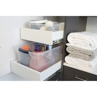 Rubbermaid Cleverstore (6) 30 Qt & (12) 6 Qt Plastic Storage Tote Container - VMInnovations