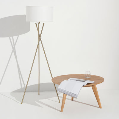 Brightech Jaxon Floor Lamp Standing Light with LED Light Bulb, Brass (Open Box)