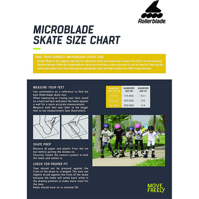 Rollerblade Microblade 3WD Inline Roller Skates for Kids, Gray & Pink (Open Box)