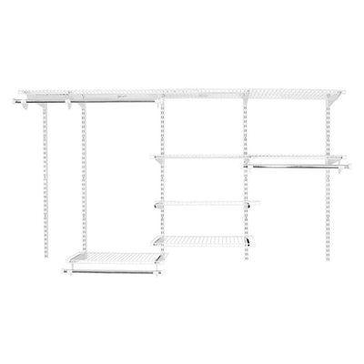 Rubbermaid FastTrack 4 to 8' & 6 to 10’ Wire Closet Configuration Storage Bundle