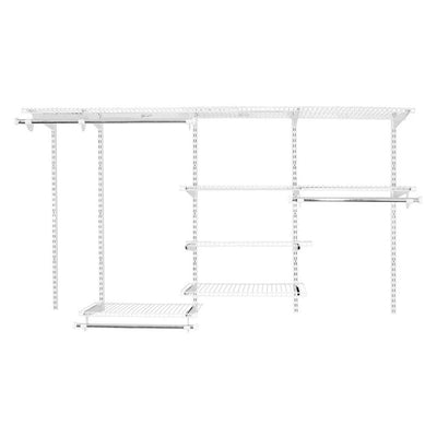 Rubbermaid FastTrack 4'to 8'Wide Wire Closet Storage Kit,White(Open Box)(2 Pack)