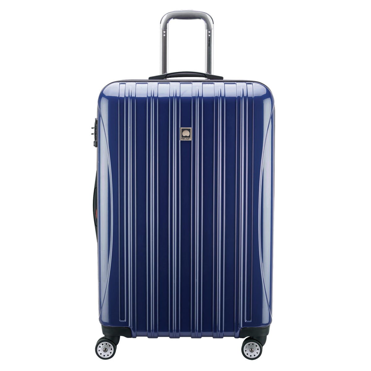 DELSEY Paris Helium Aero Rolling Carry On Luggage Suitcase, Blue (Open Box)