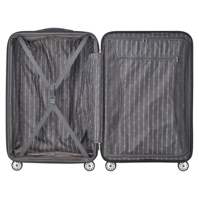 DELSEY Paris Helium Aero Rolling Carry On Luggage Suitcase, Blue (Open Box)