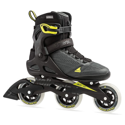 Rollerblade 100 3WD Men's Adult Inline Skate Size 9, Black & Yellow (Used)