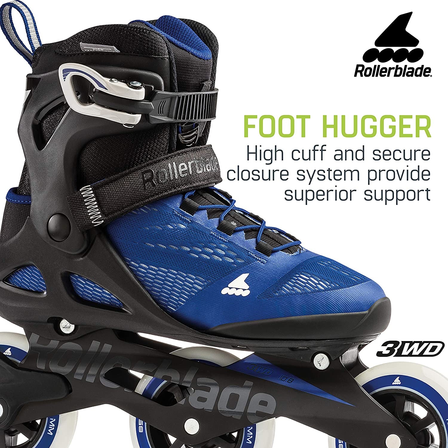 Rollerblade 100 3WD Women's Adult Fitness Inline Skate Size 9.5, Blue (Used)