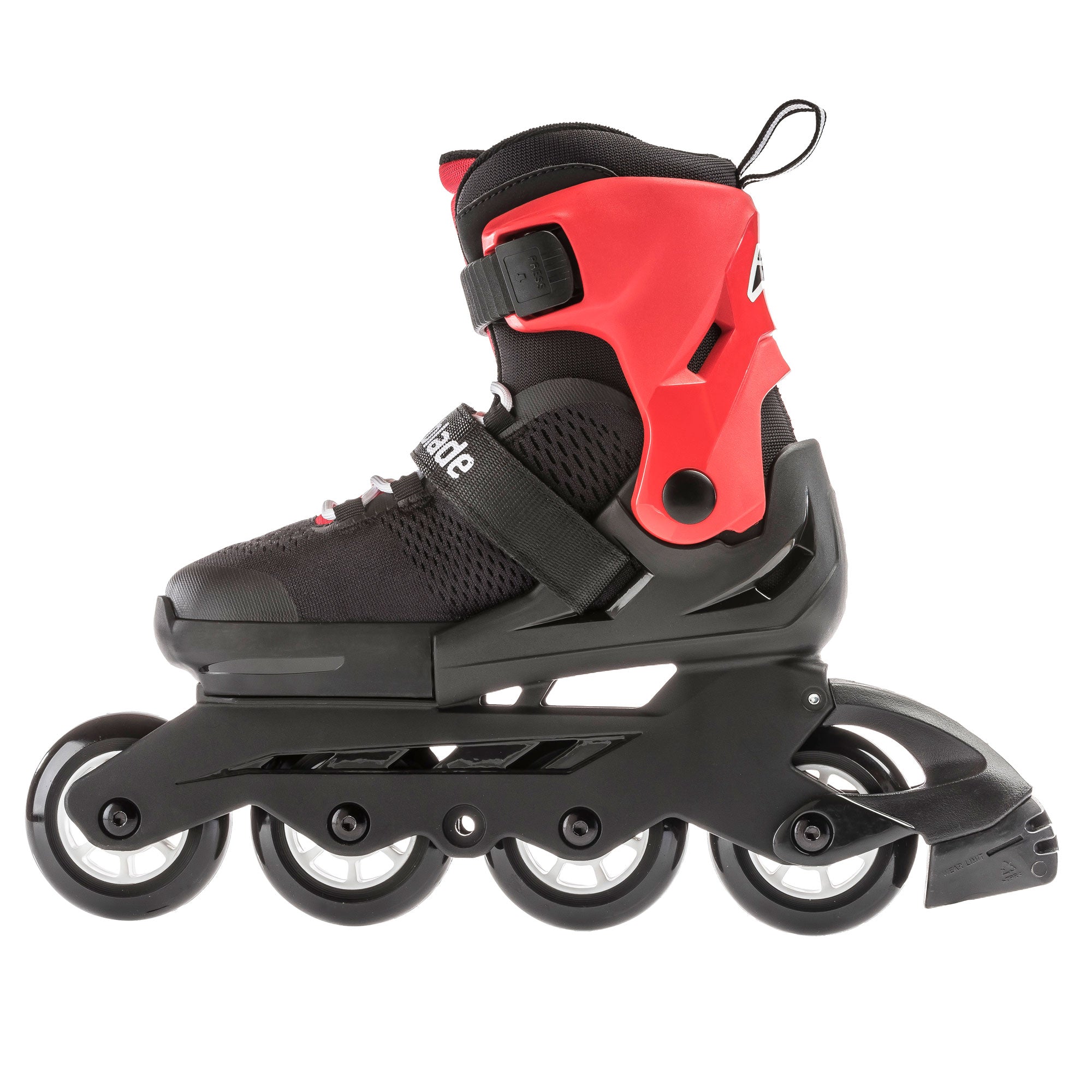 Rollerblade USA Microblade Boys Adjustable Inline Skate, Size 2-5, Red (Used)