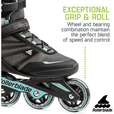 Rollerblade Zetrablade Women's Adult Inline Skate Size 7, Black (For Parts)