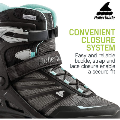 Rollerblade Zetrablade Women's Adult Inline Skate Size 7, Black (For Parts)