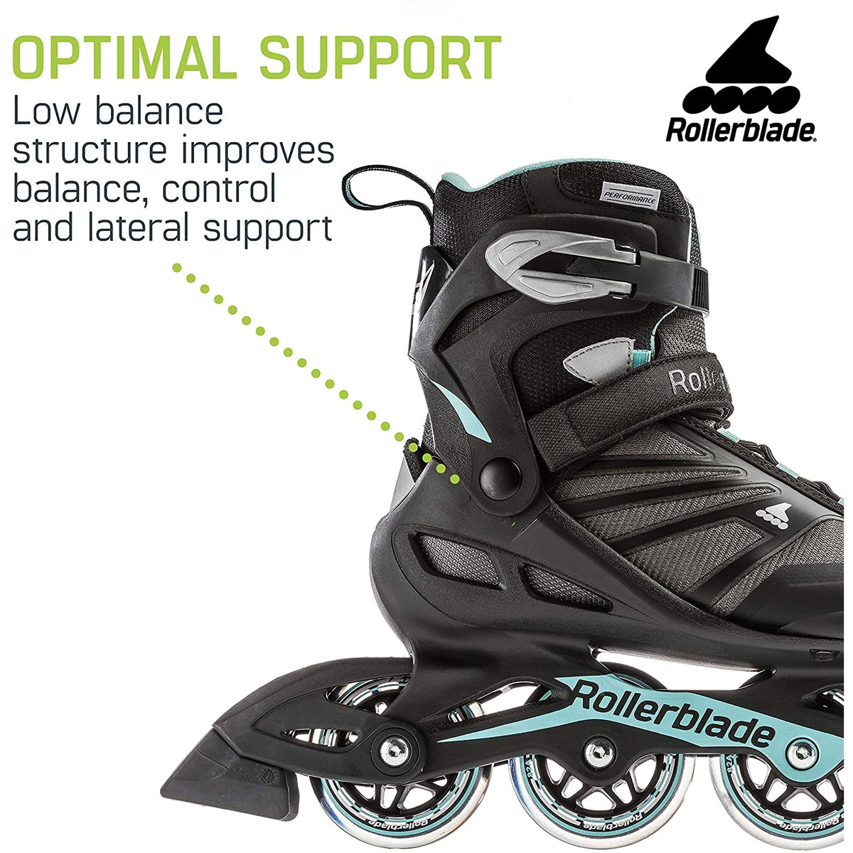 Rollerblade Zetrablade Women's Adult Inline Skate Size 7, Black (For Parts)