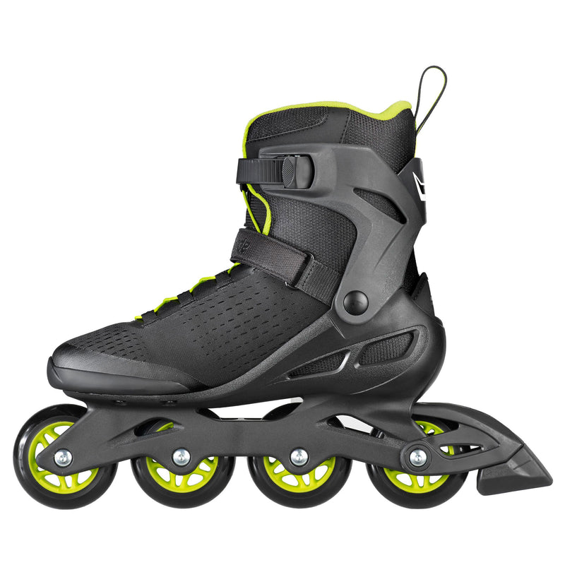 Rollerblade Elite Mens Fitness Inline Skates, Size 12, Black and Lime (Open Box)