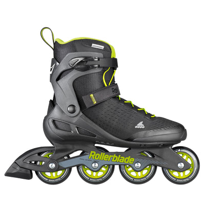 Rollerblade Elite Mens Fitness Inline Skates, Size 9, Black and Lime (Used)