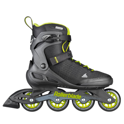 Rollerblade Zetrablade Elite Mens Fitness Inline Skates, Size 10, Black and Lime - VMInnovations