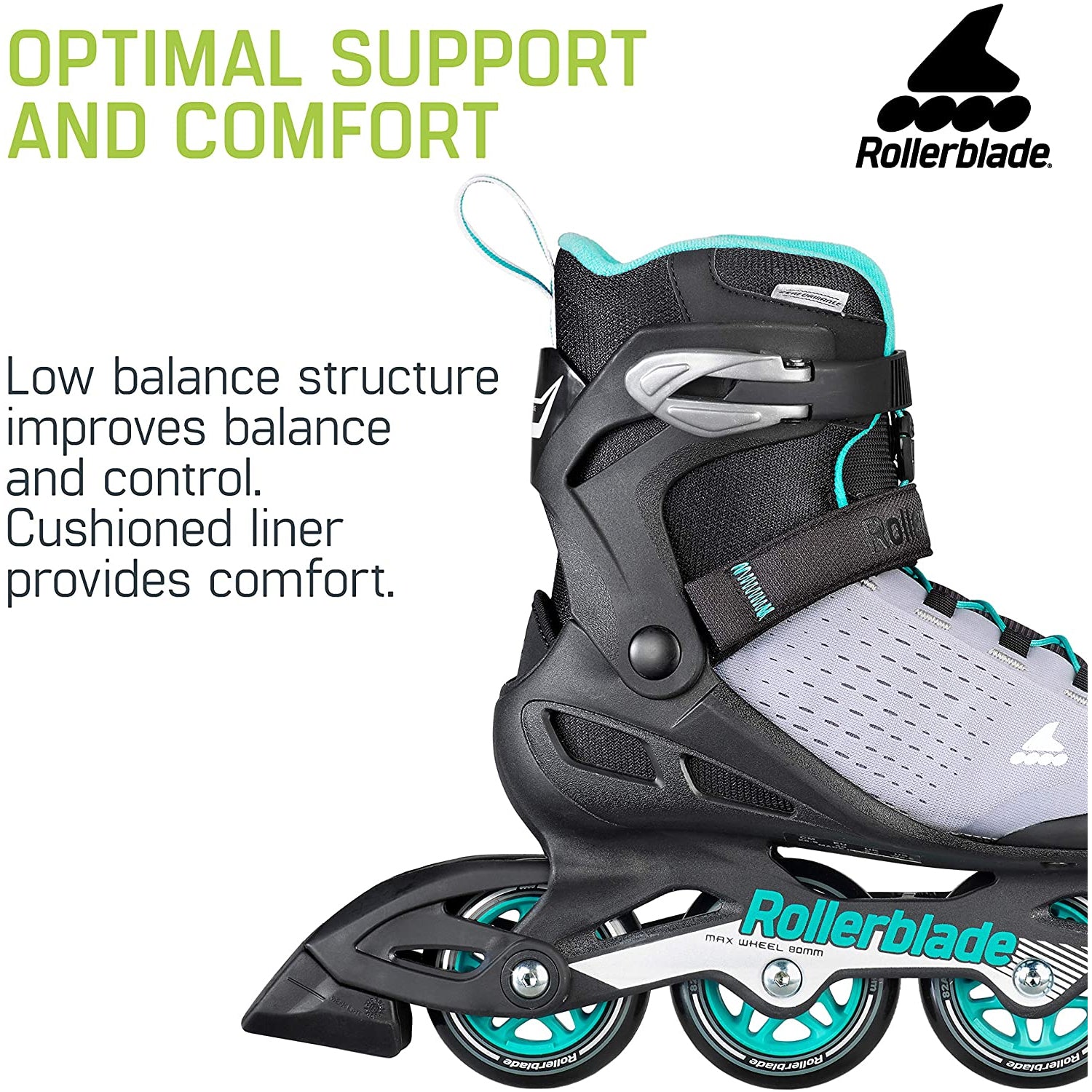 Rollerblade Zetrablade Elite Women's Adult Inline Skate Size 10, Black & Blue (Refurbished)