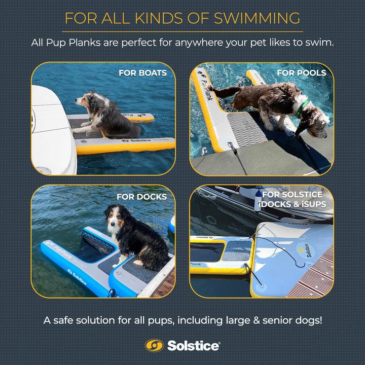 Solstice Inflatable Pup Plank Lounge Floating Ramp Dog Raft (Open Box)