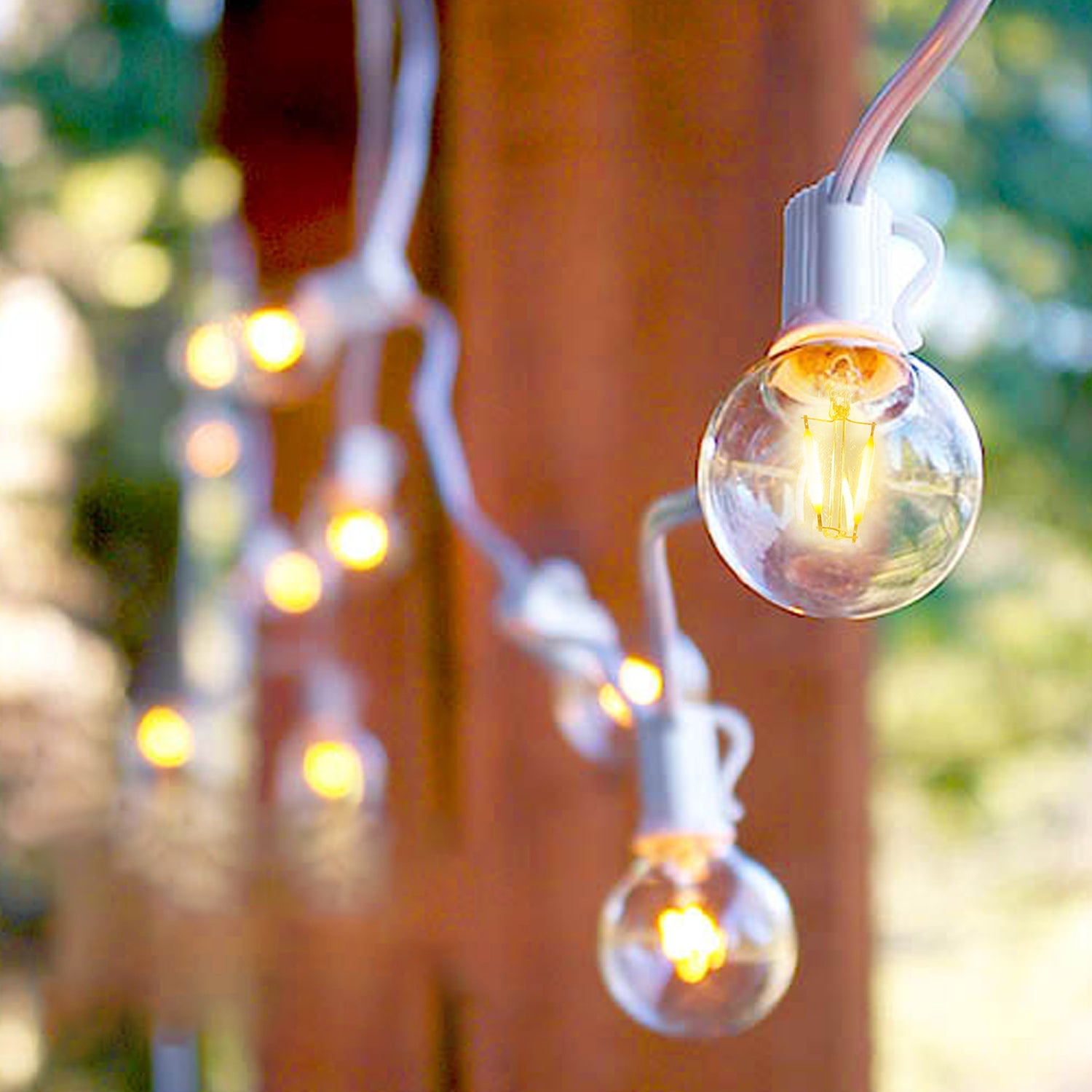 Brightech Ambience Pro Globe White LED Waterproof String Lights, 26 Ft. (Used) - VMInnovations