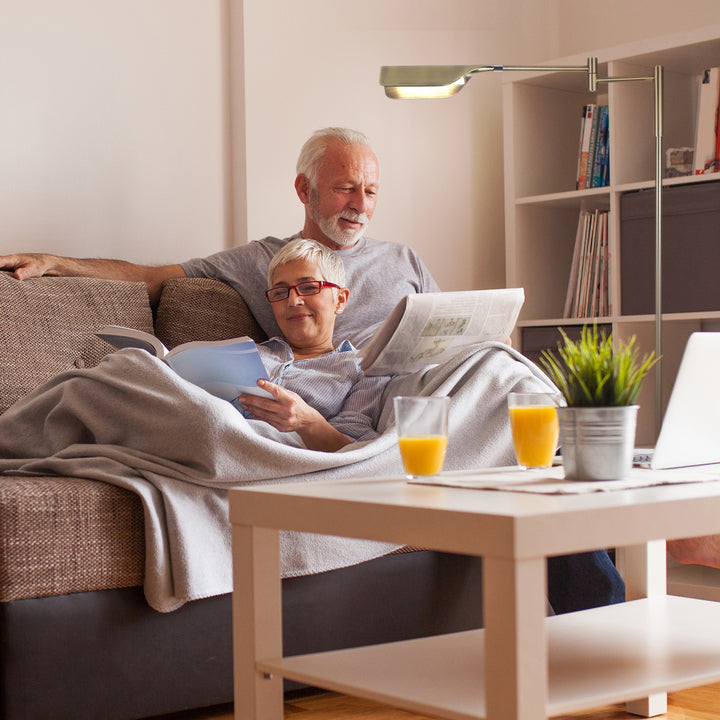 Brightech Leaf 53 Inch Tall Vintage LED Floor Lamp with Adjustable Arm(Open Box) - VMInnovations