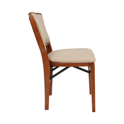 MECO Stakmore French Fabric Upholstered Seat Folding Chair Set (2 Pack) (Used) - VMInnovations