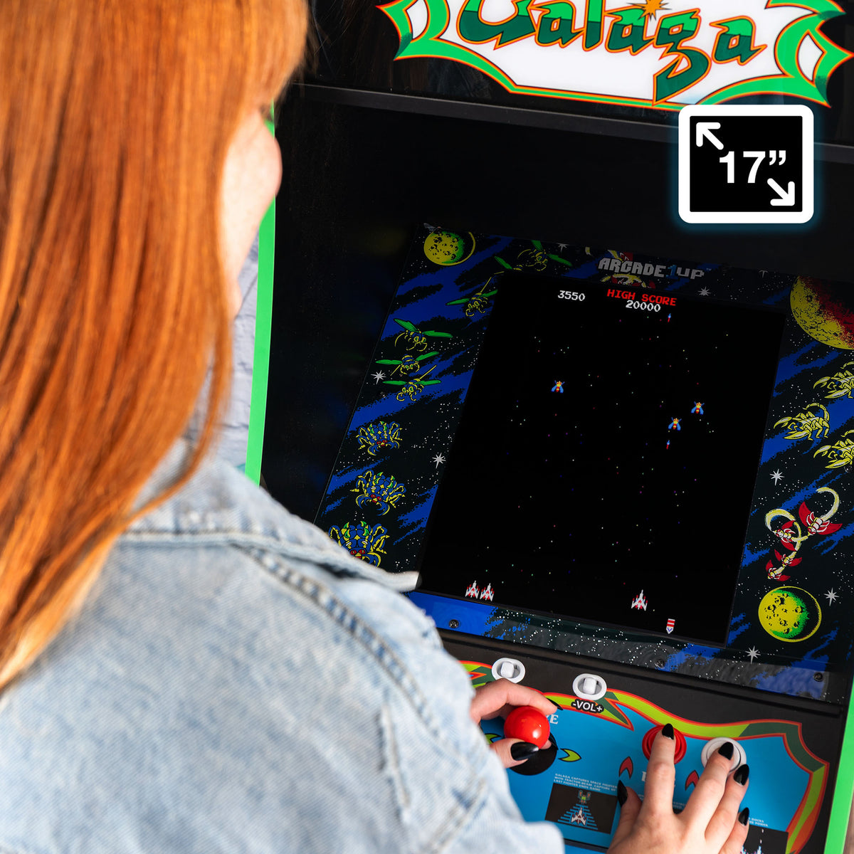 Arcade1Up GALAGA 14 Games in 1, 5 Ft Stand-Up Cabinet Arcade Machine (For Parts)