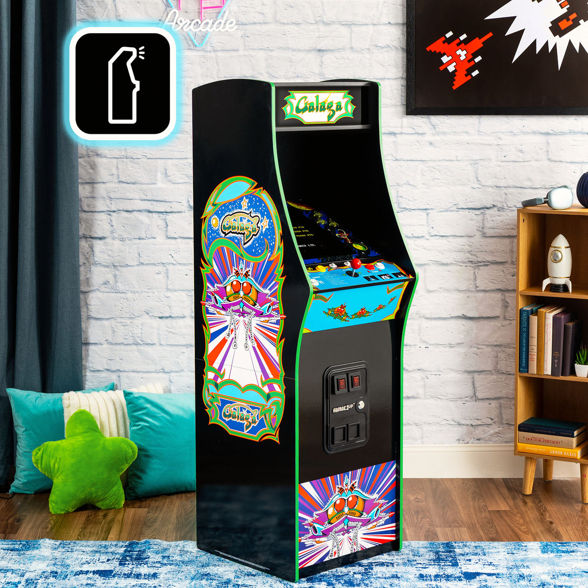 Arcade1Up GALAGA 14 Games in 1, 5 Foot Stand-Up Cabinet Arcade Machine (Used)