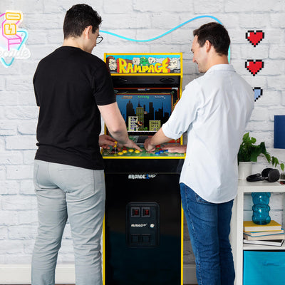Arcade1Up Rampage, Joust Deluxe Arcade Machine with 14 Classic Games (Open Box)