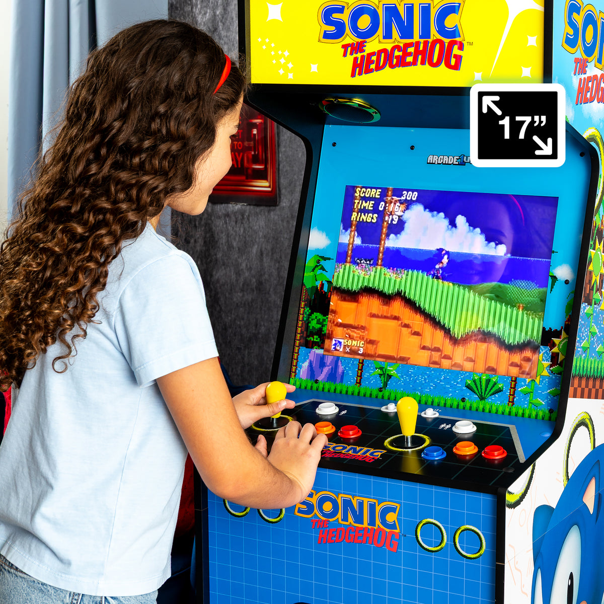 Arcade1Up Sonic the Hedgehog Deluxe Arcade Game Freestanding Machine