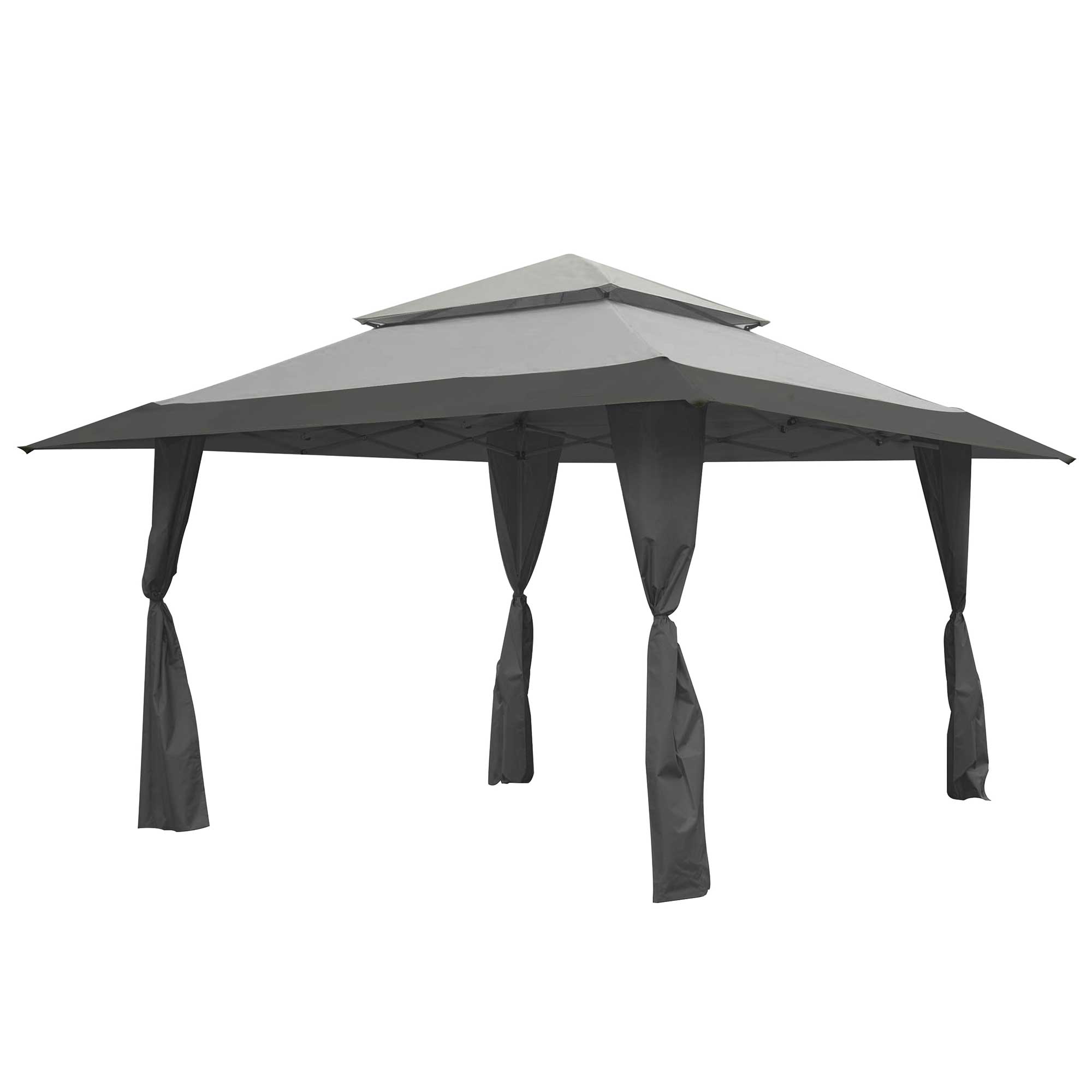 Z-Shade 13x13ft Instant Gazebo Canopy Outdoor Tent, Grey (Certified Refurbished)