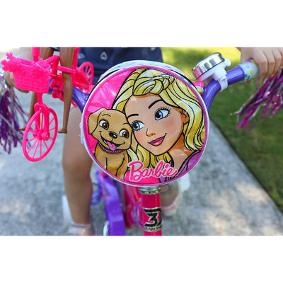 Dynacraft Kid's 12 Inch BMX Street Bike with Training Wheels, Barbie (For Parts)