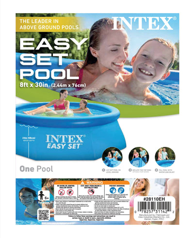 Intex 8ft x 30in Easy Set Inflatable Round Above Ground Swimming Pool (4 Pack) - VMInnovations