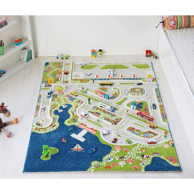 IVI 3D Play Carpets 71 x 52.5-inch Mini City Educational Toddler Mat Rug, Large - VMInnovations