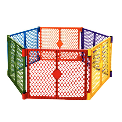 North States Color 6-Panel Superyard Baby/Pet Gate + Folding ABC Baby Play Mat - VMInnovations