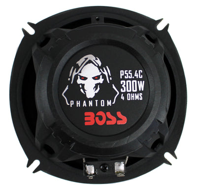 BOSS Audio P55.4C 5.25" 300W 4-Way Car Coaxial Audio Speakers Stereo (8 Pack)