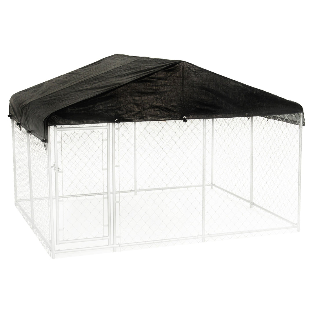 WeatherGuard 10' x 10' Dog Run Kennel Enclosure Waterproof Roof Cover (Used)