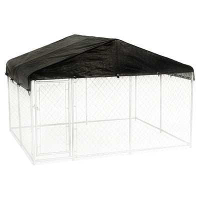 WeatherGuard 10' x 10' Outdoor Kennel Enclosure Waterproof Roof Cover (4 Pack)