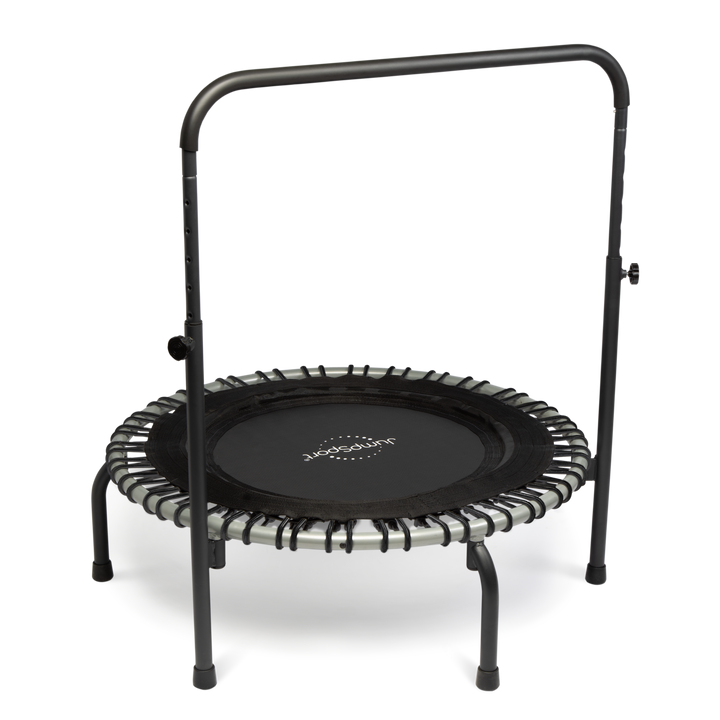 JumpSport 350i 39" Fitness Trampoline and Handle Bar with 30 Adjustable Bungees