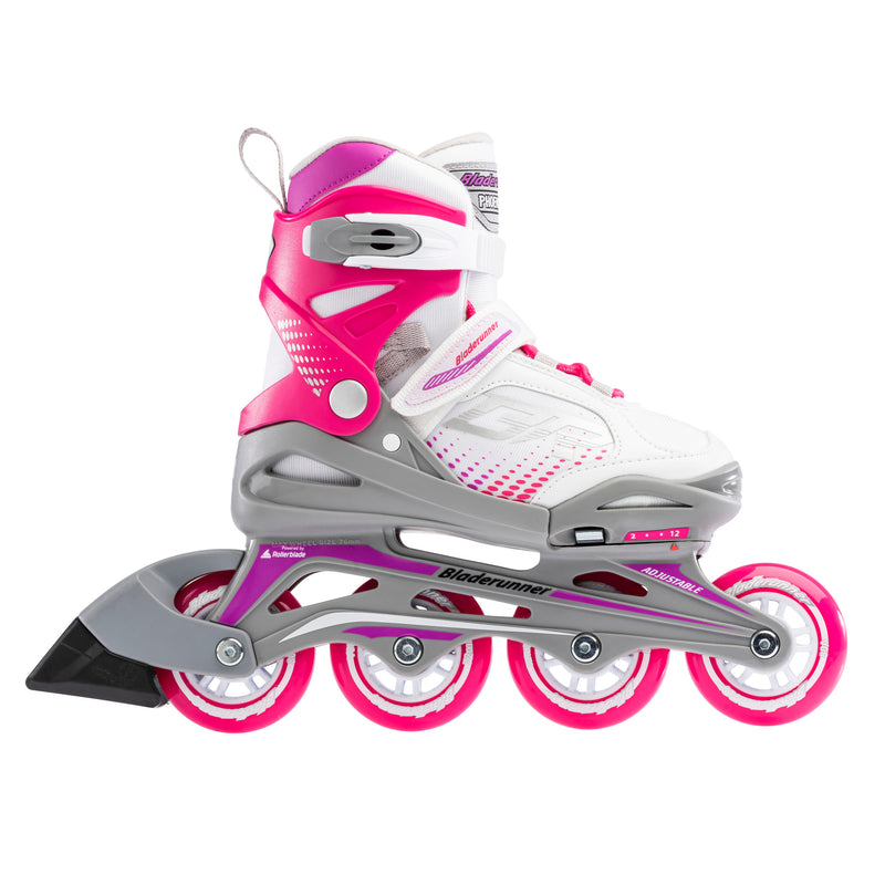Rollerblade Bladerunner Phoenix Girls Adjustable Fitness Inline Skate, Size 5-8