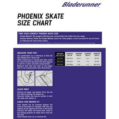 Rollerblade Bladerunner Phoenix Boys Fitness Inline Skate, Size 1-4 (Open Box)