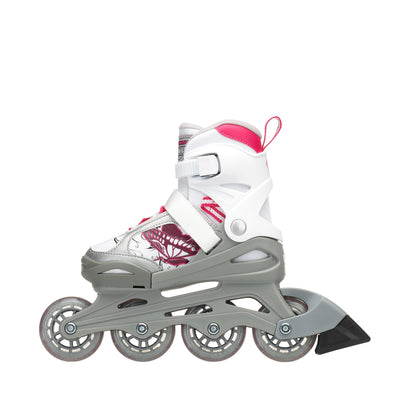 Rollerblade Bladerunner Phoenix Girls Adjustable Skates M White/Pink (Used)