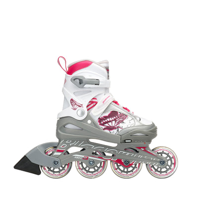 Rollerblade Bladerunner Phoenix Girls Adjustable Skates M White/Pink (Used)