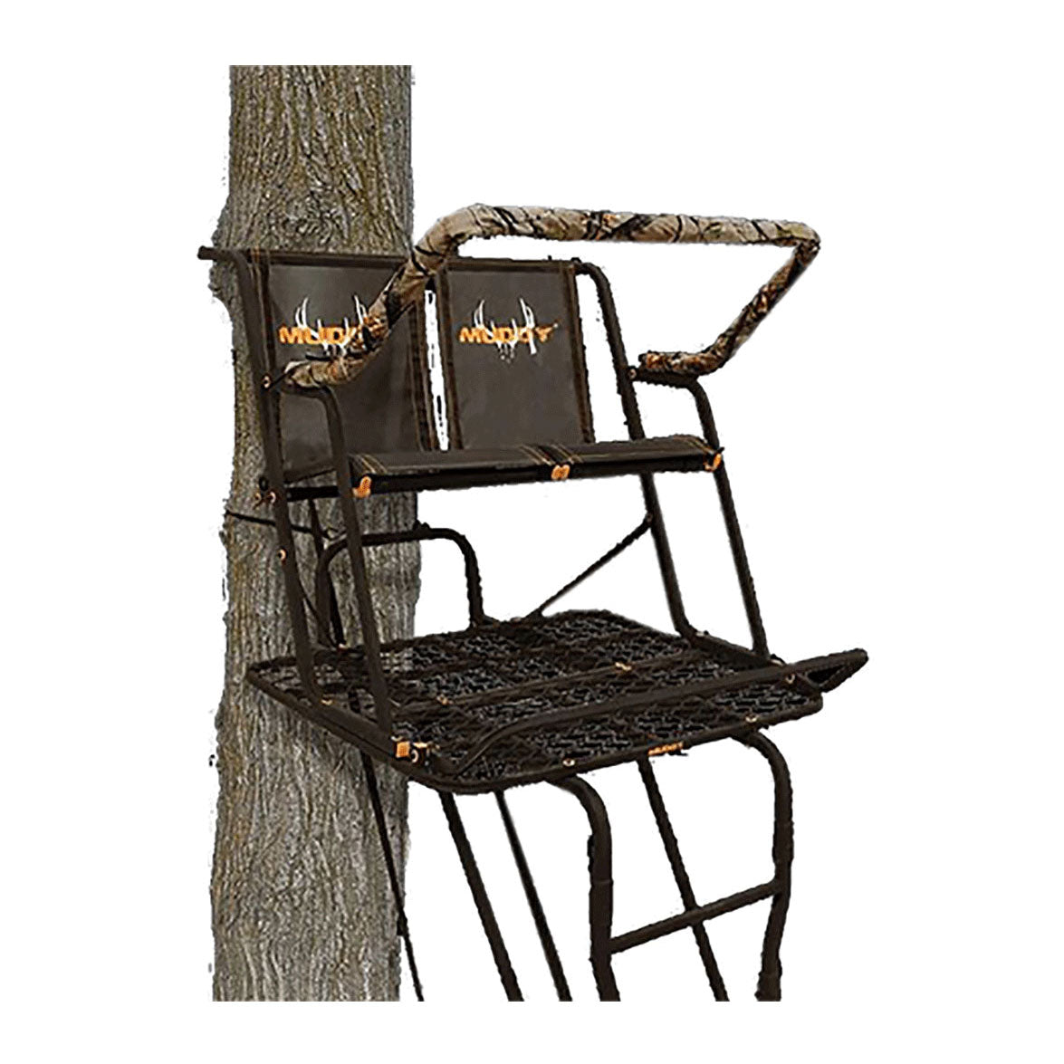 Muddy The Partner 17' Hunting Ladderstand, 2 Person Climbing Tree Stand, 2 Pack - VMInnovations