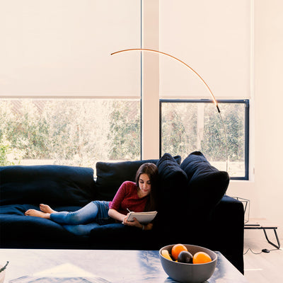 Brightech Sparq Arc Modern Home 67" Tall Arch LED Floor Lamp, Silver (Open Box)