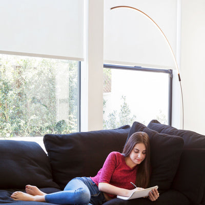 Brightech Sparq Arc Modern Home 67" Tall Arch LED Floor Lamp, Silver (Open Box)