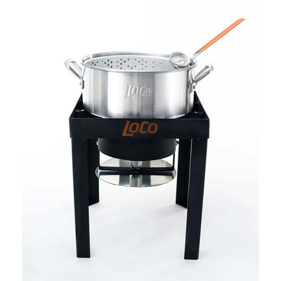LoCo Cookers LCFF Stainless Steel 10 Quart Outdoor Cooking & Fish Fryer Kit
