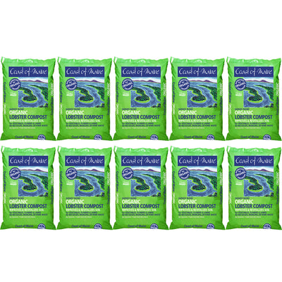 Coast of Maine Quoddy Blend Lobster Compost Plant Soil, 1 Cubic Foot (10 Pack)