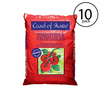 Coast of Maine Tomato and Vegetable Planting Soil, 20 Quart Bag (10 Pk)