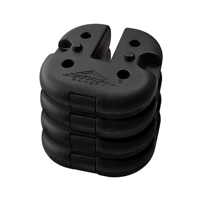 Caravan Canopy Rubber 6 Pound Cement Canopy Weight Plates, Set of 4 (Used) - VMInnovations