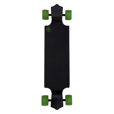 MBS All-Terrain Drop Deck 39 Inch Longboard Skateboard, Black Green (Open Box)