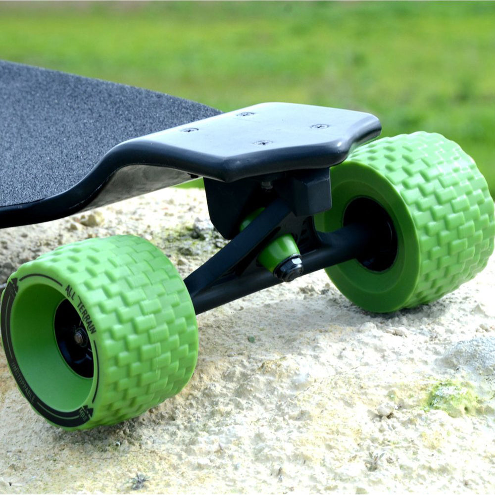MBS All-Terrain Drop Deck 39 Inch Longboard Skateboard, Black and Green (Used)