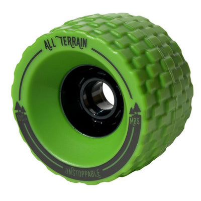 MBS All-Terrain Drop Deck 39 Inch Longboard Skateboard, Black Green (Open Box)