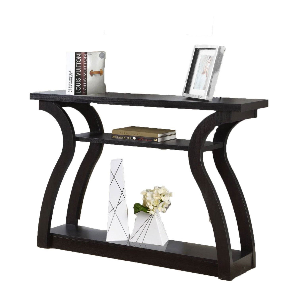 Monarch Specialties 47" Long Decor Cappuccino Hall Console Accent Table(Damaged)